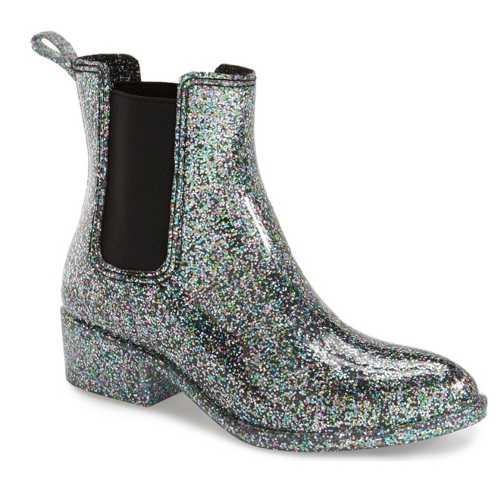 Jeffrey Campbell Glitter Heeled Rain Boot